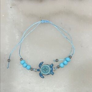 Aqua Turtle Charm Bracelet